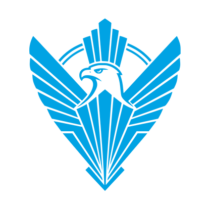 Eagle Head Shield Logo #00a3e4