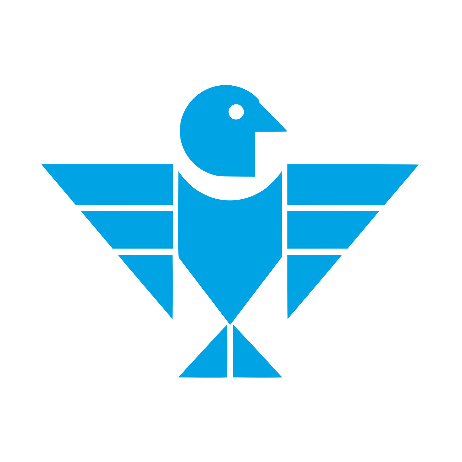 Eagle Bird Logo #00a3e4