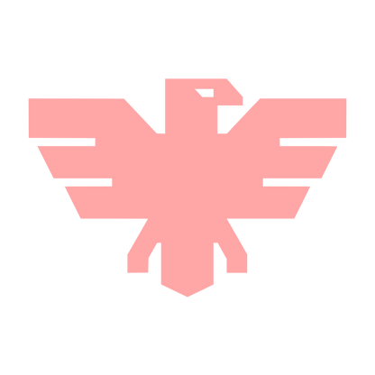 Geometric Eagle Spread Wings Logo #ffa6a6