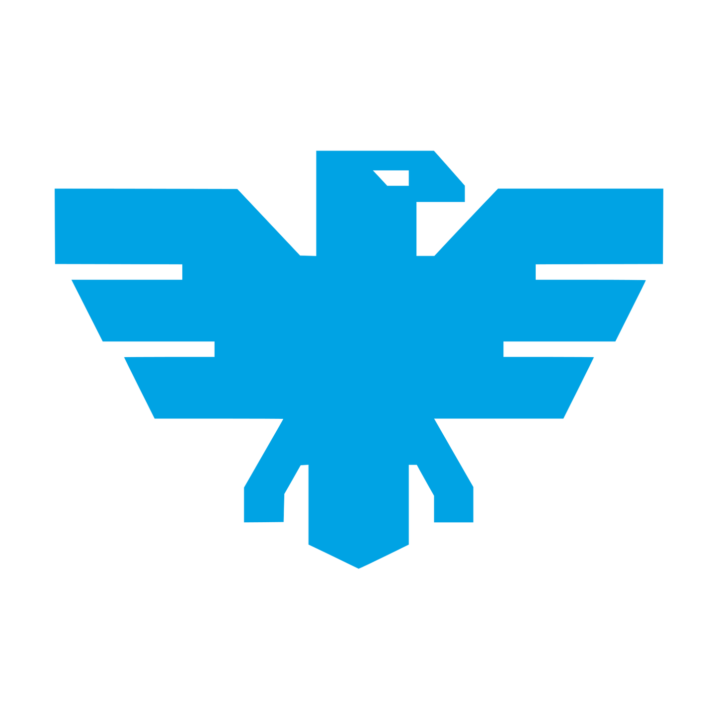 Geometric Eagle Spread Wings Logo #00a3e4