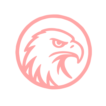 Eagle Head Circle Logo #ffa6a6