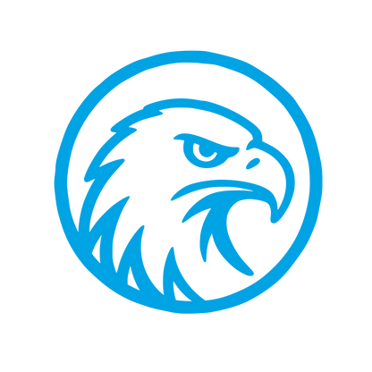 Eagle Head Circle Logo #00a3e4