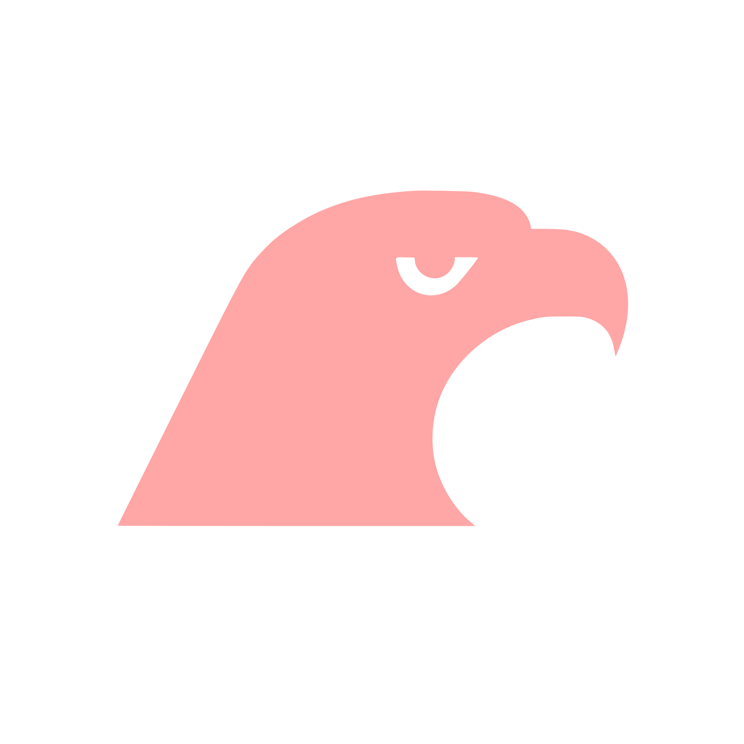 Eagle Head Profile Logo #ffa6a6