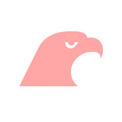 Eagle Head Profile Logo #ffa6a6