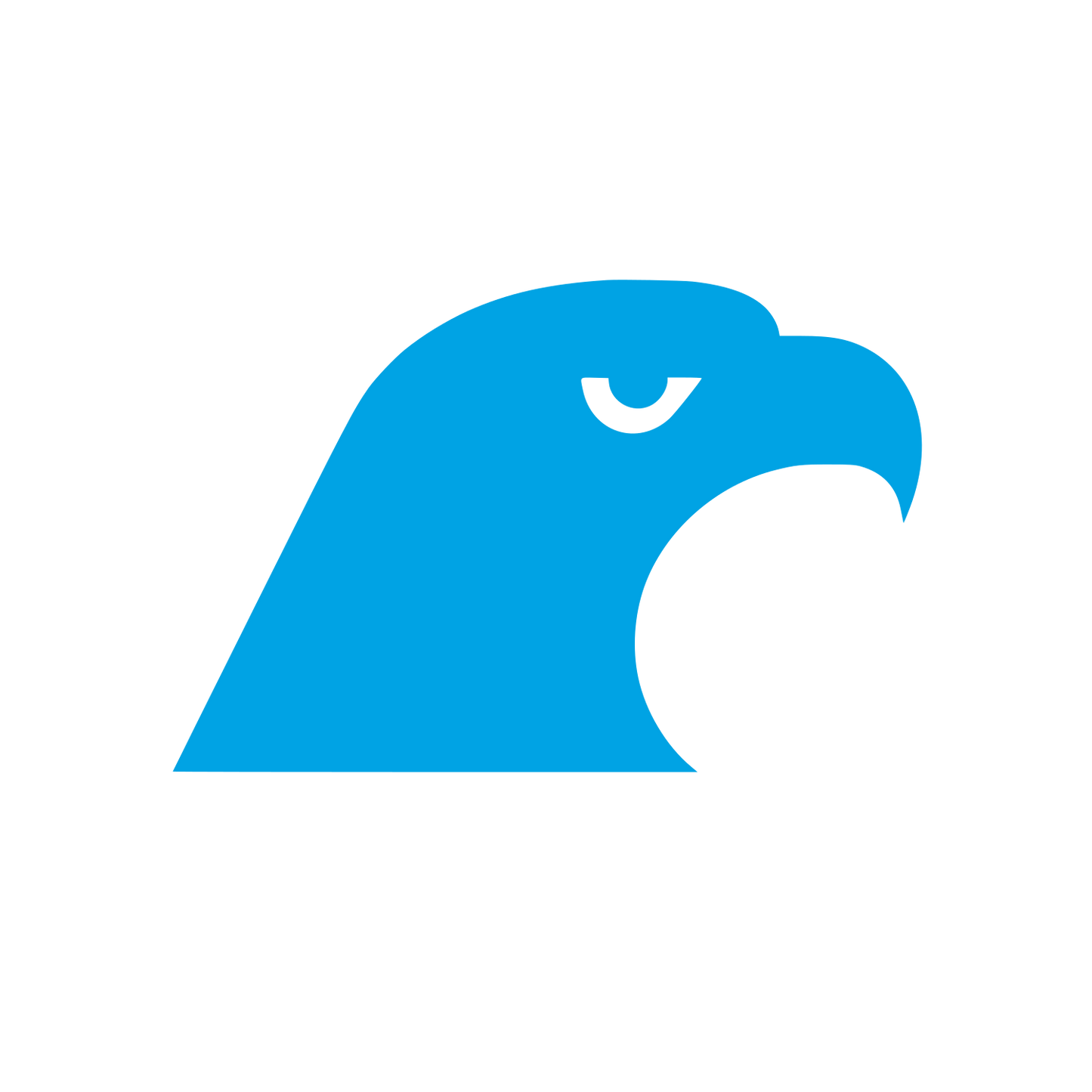 Eagle Head Profile Logo #00a3e4