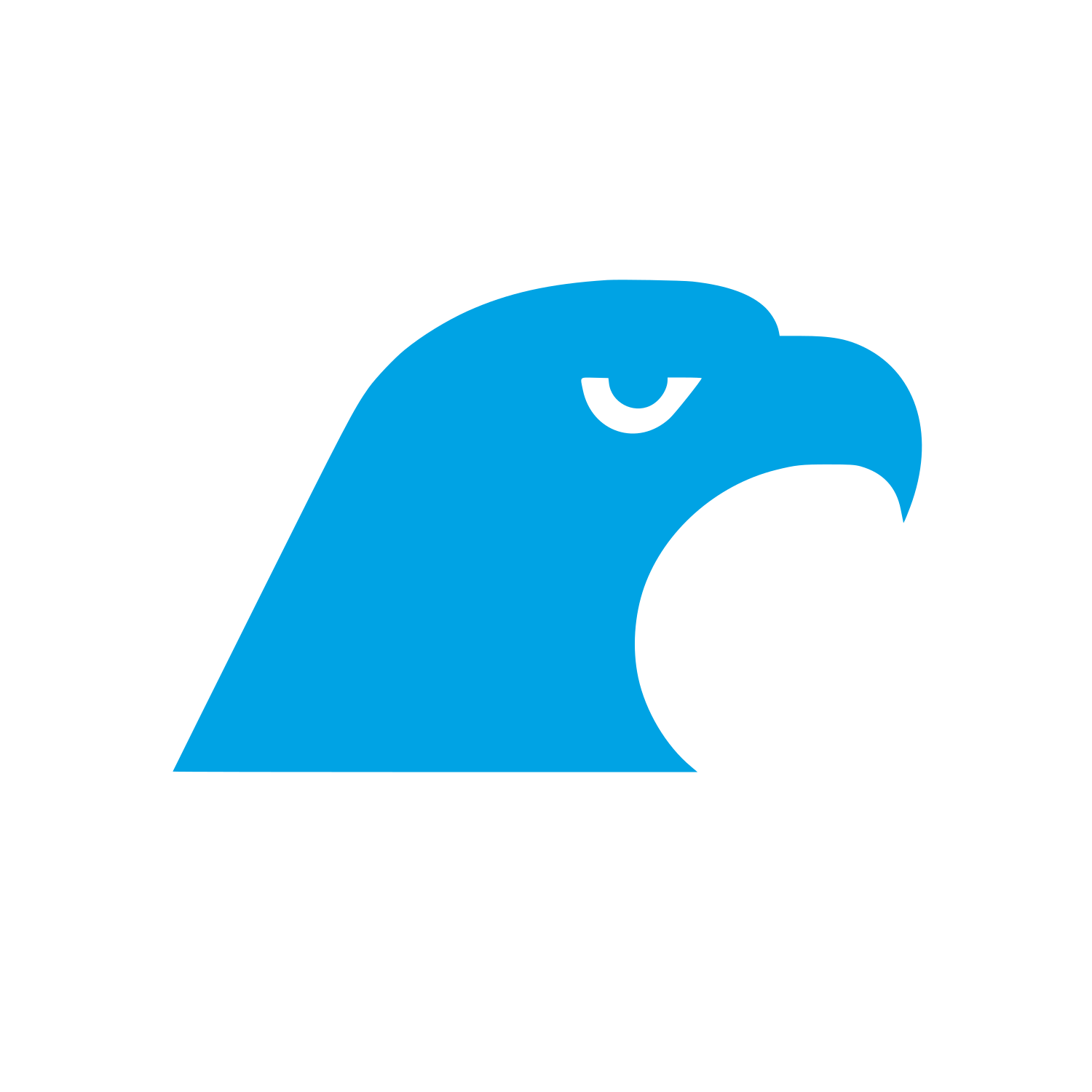 Eagle Head Profile Logo #00a3e4
