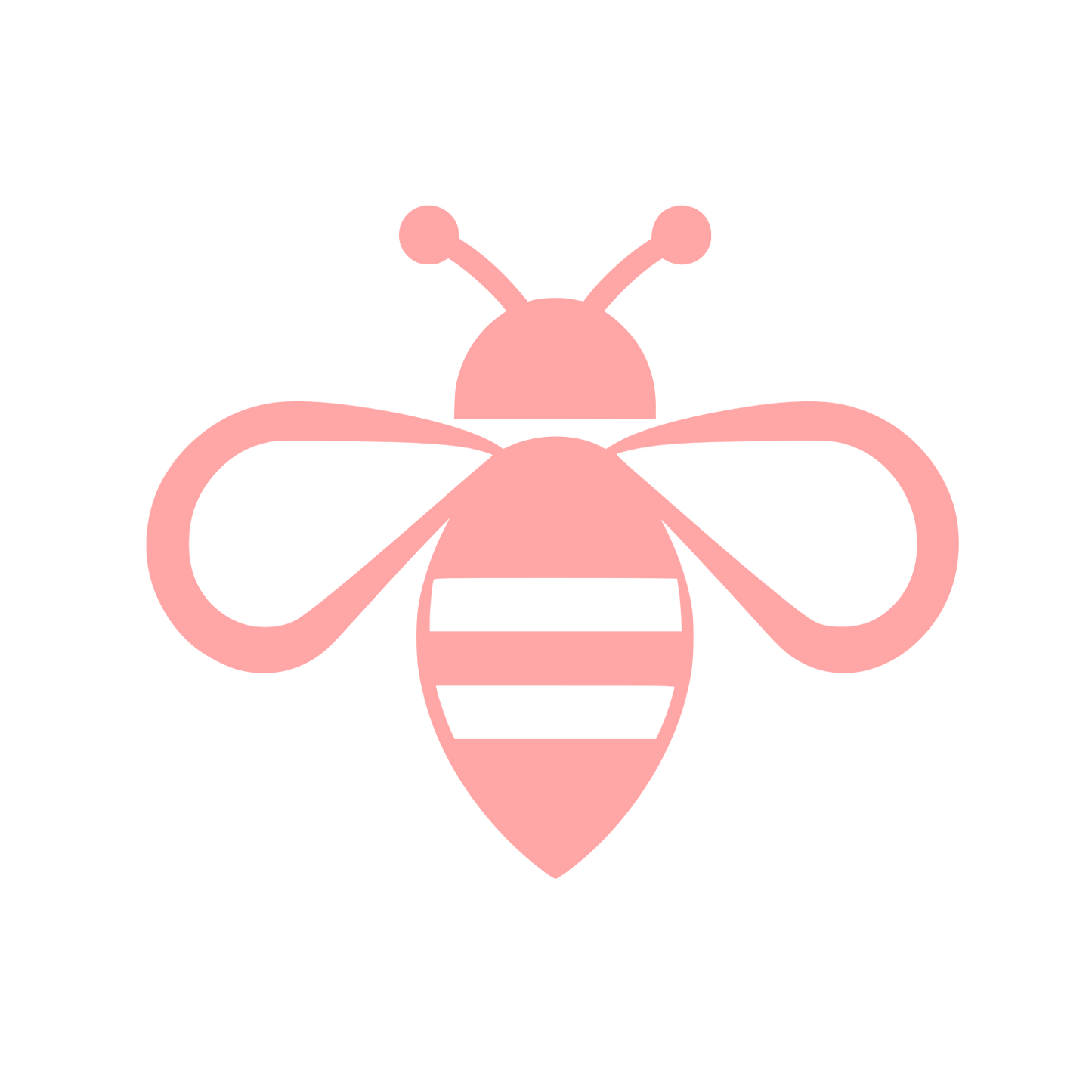 Striped Bee Logo #ffa6a6