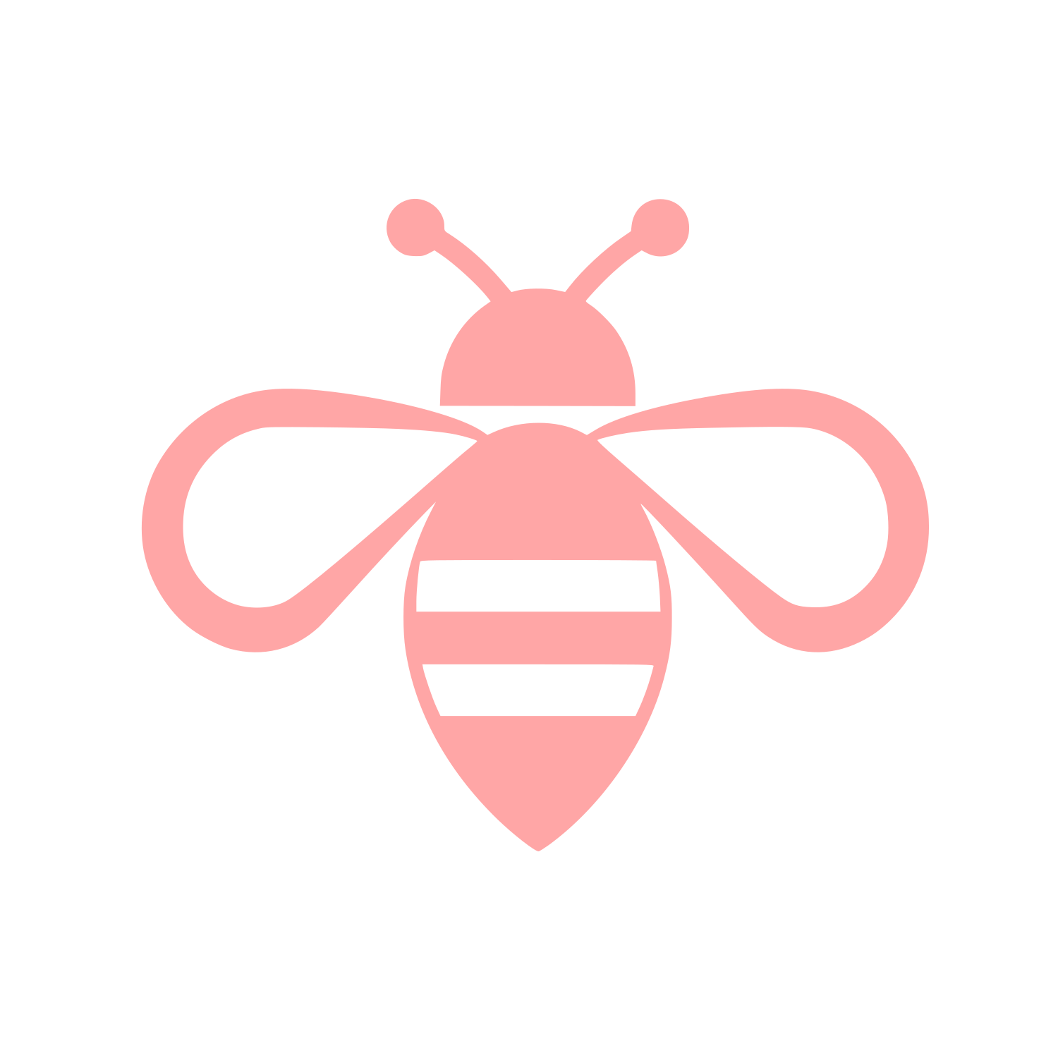 Striped Bee Logo #ffa6a6