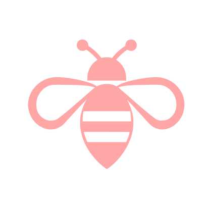 Striped Bee Logo #ffa6a6