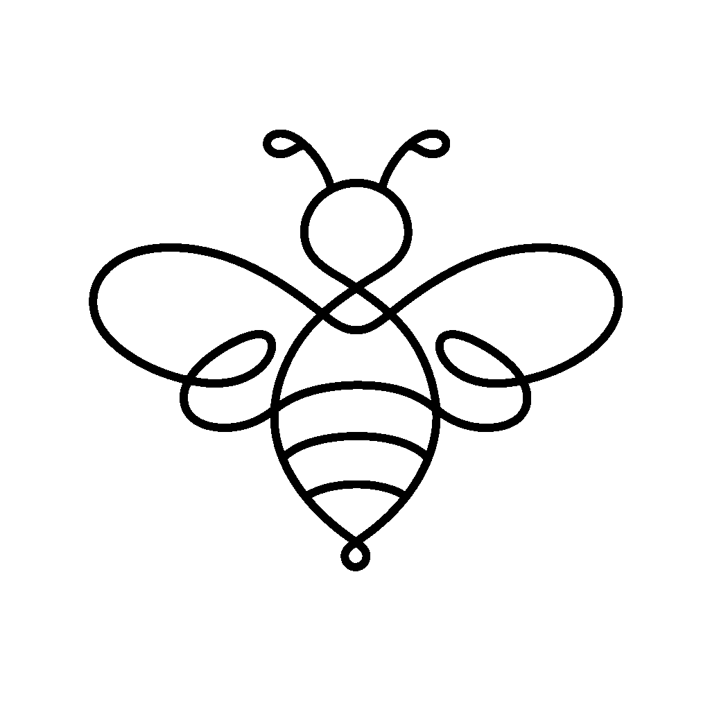 One Line Bee Logo