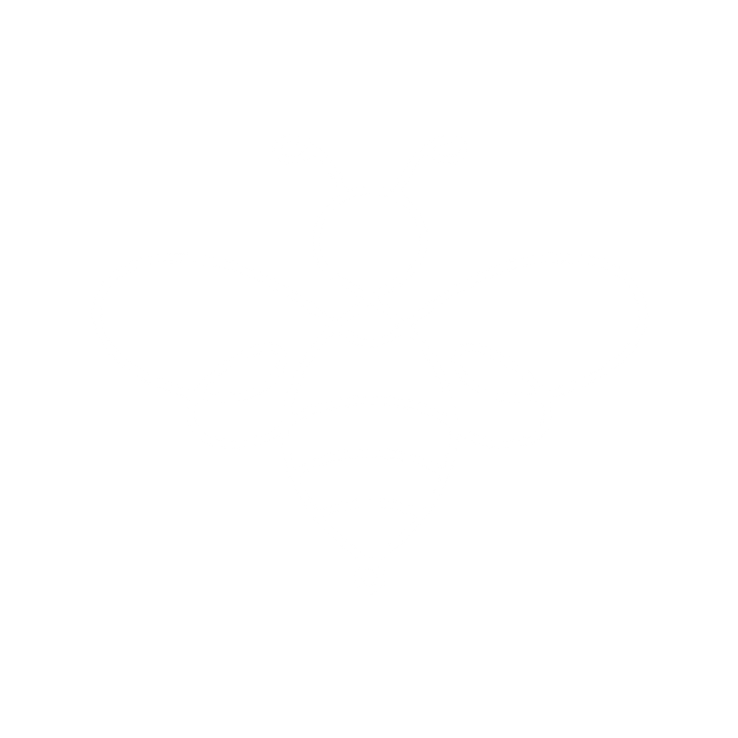 One Line Bee Logo #ffffff