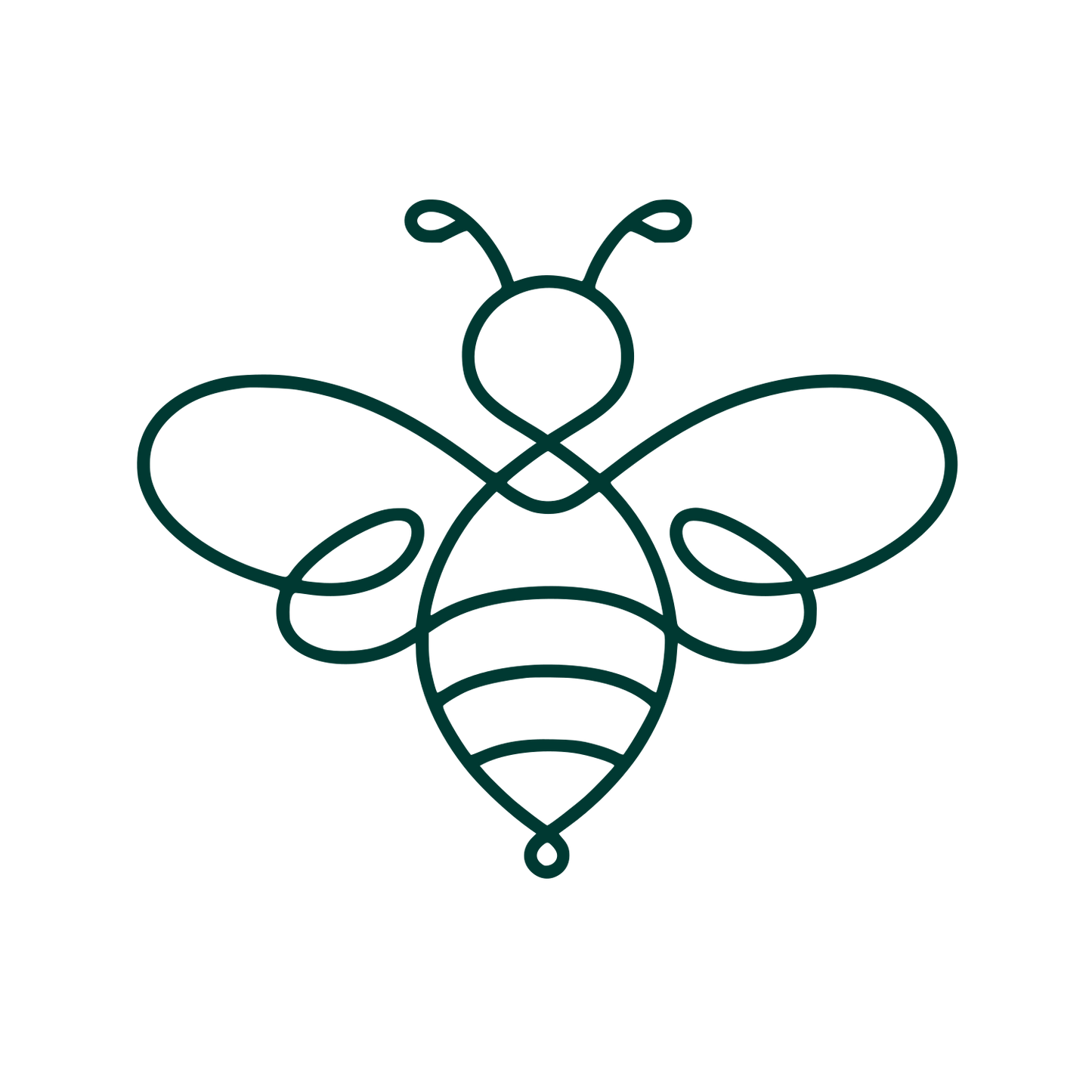 One Line Bee Logo #003932