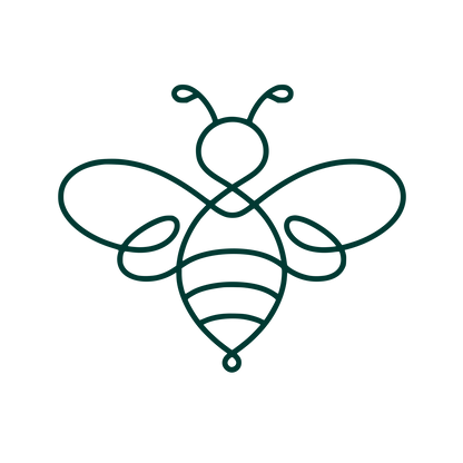 One Line Bee Logo #003932