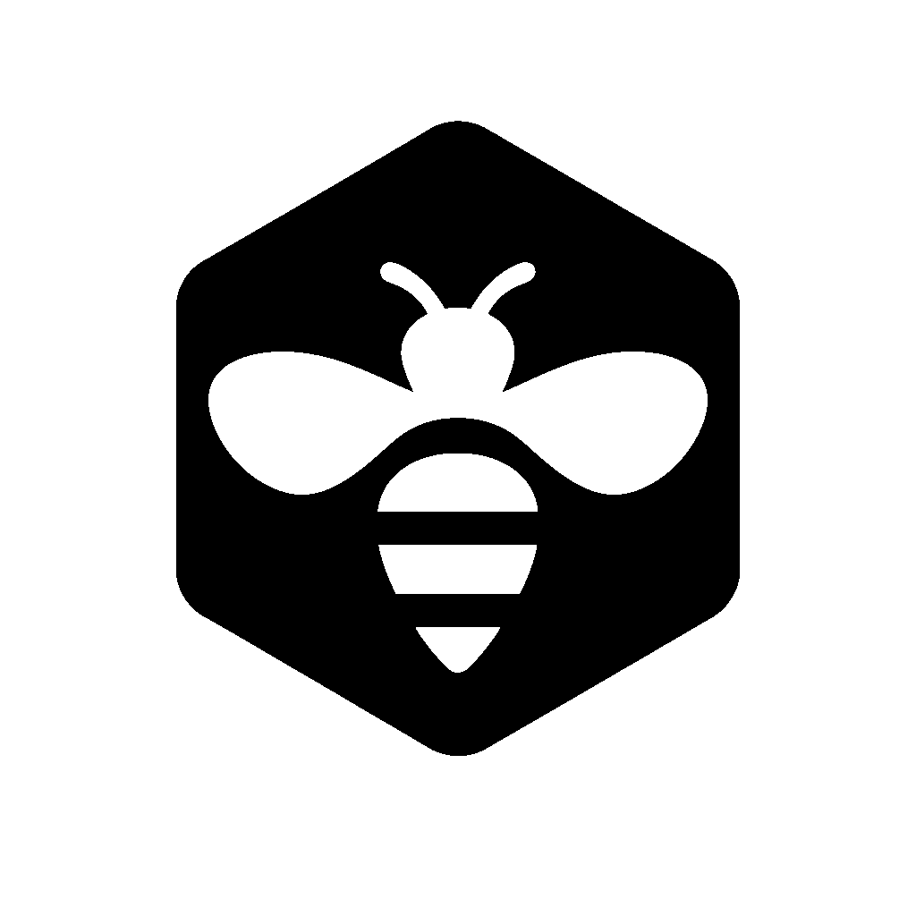Bee in Hexagon Logo