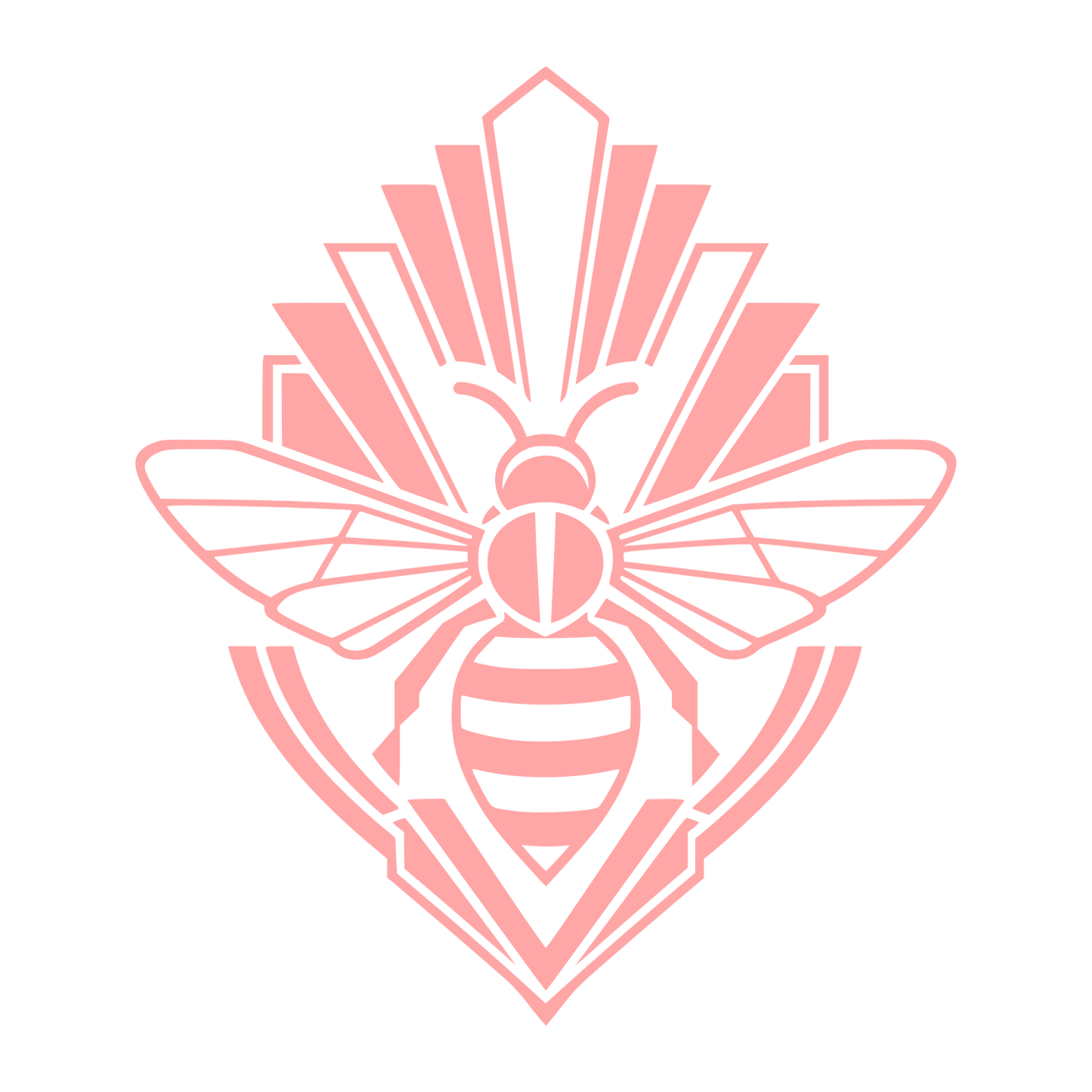 Art Deco Bee Logo #ffa6a6