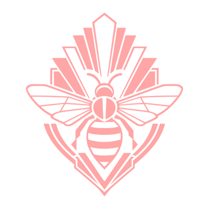 Art Deco Bee Logo #ffa6a6