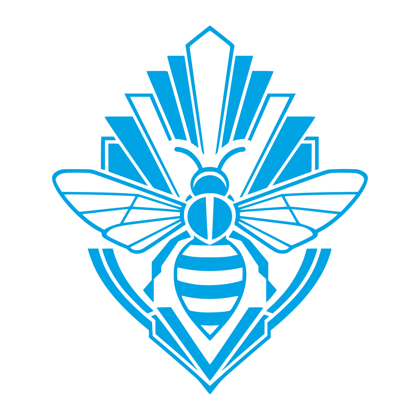 Art Deco Bee Logo #00a3e4