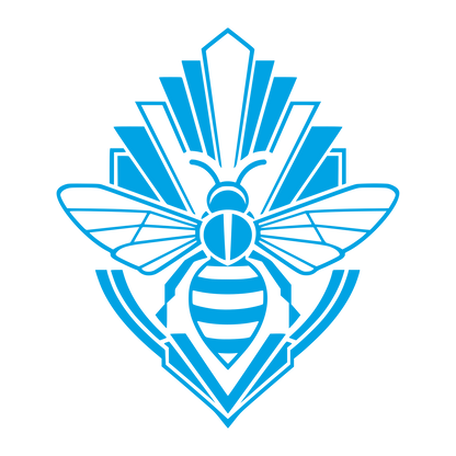 Art Deco Bee Logo #00a3e4