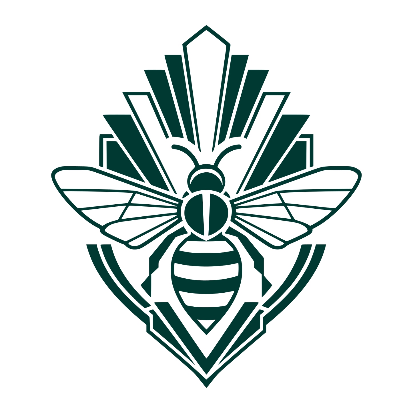 Art Deco Bee Logo #003932