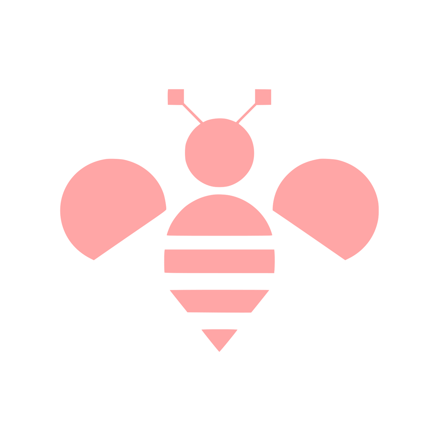 Geometric Bee Logo #ffa6a6