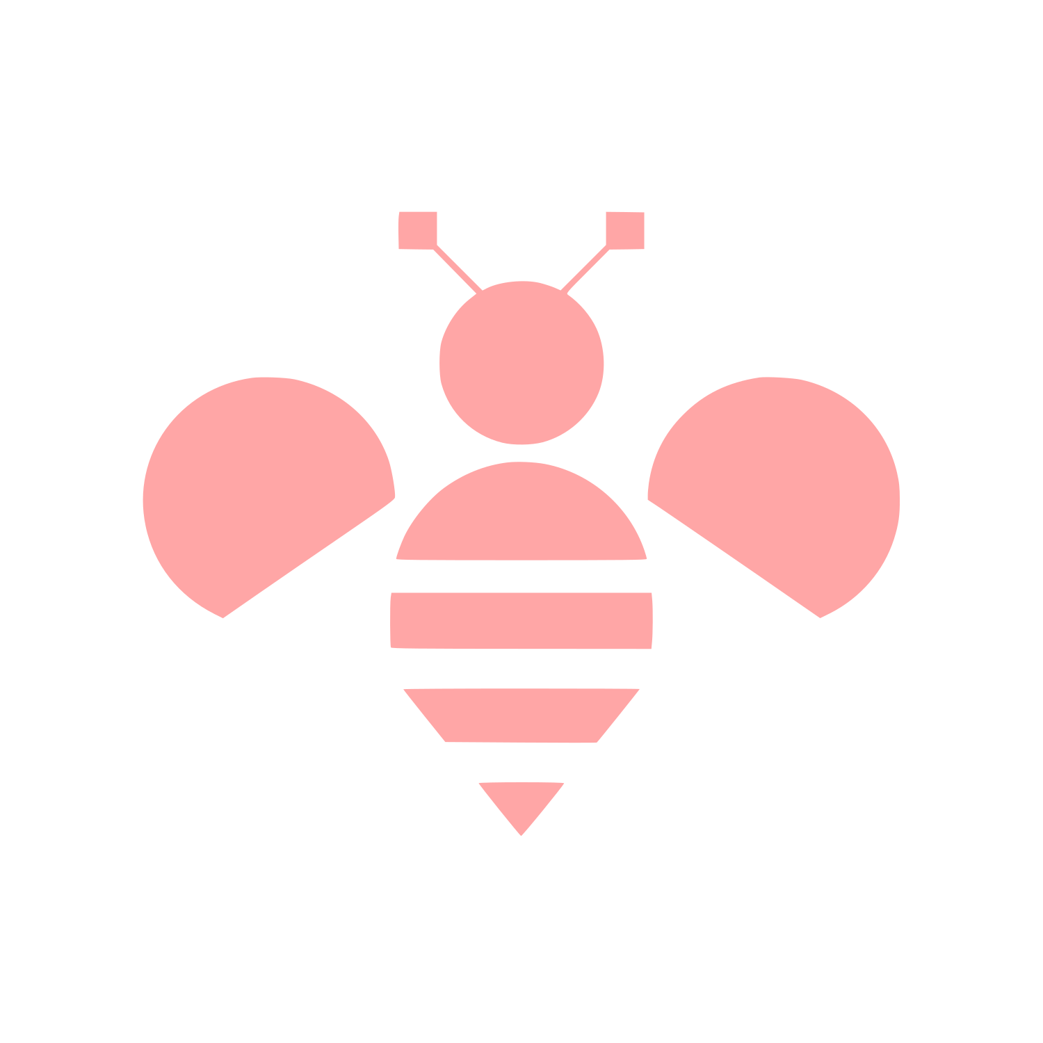 Geometric Bee Logo #ffa6a6
