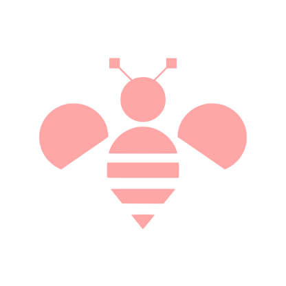 Geometric Bee Logo #ffa6a6
