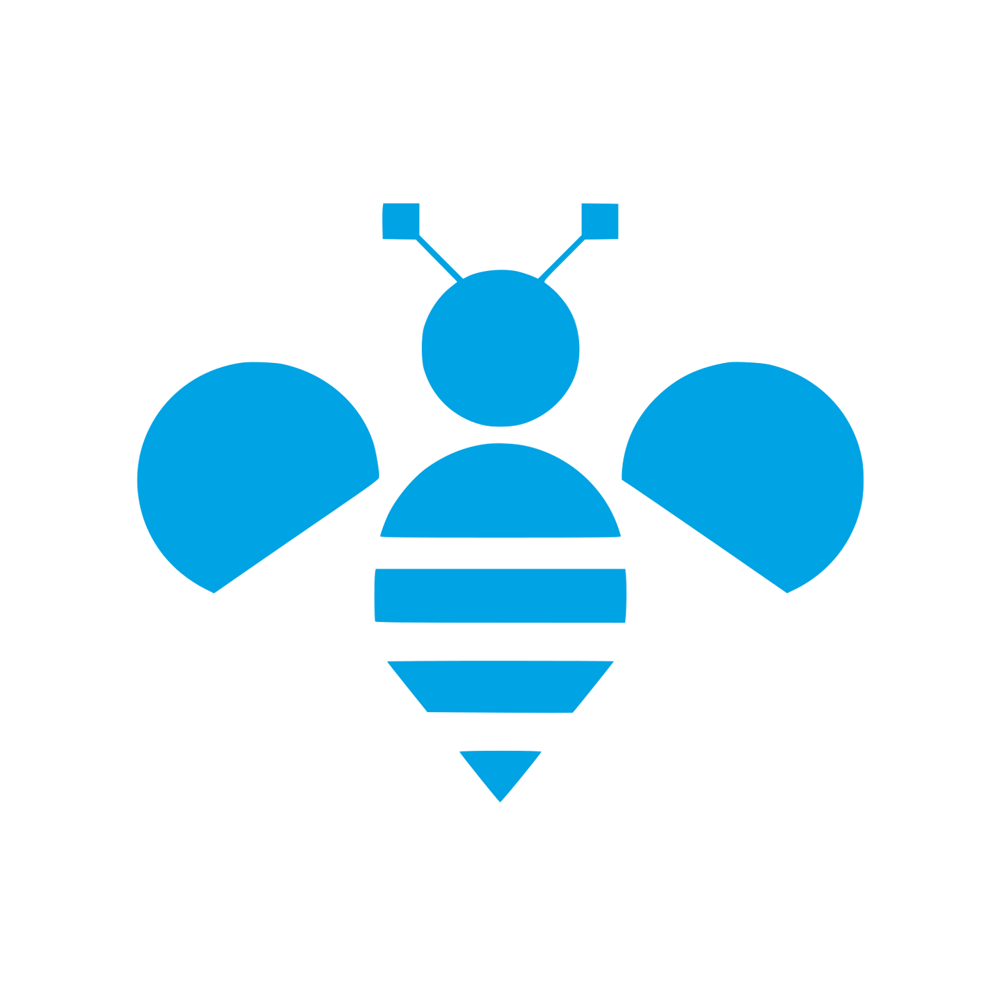 Geometric Bee Logo #00a3e4