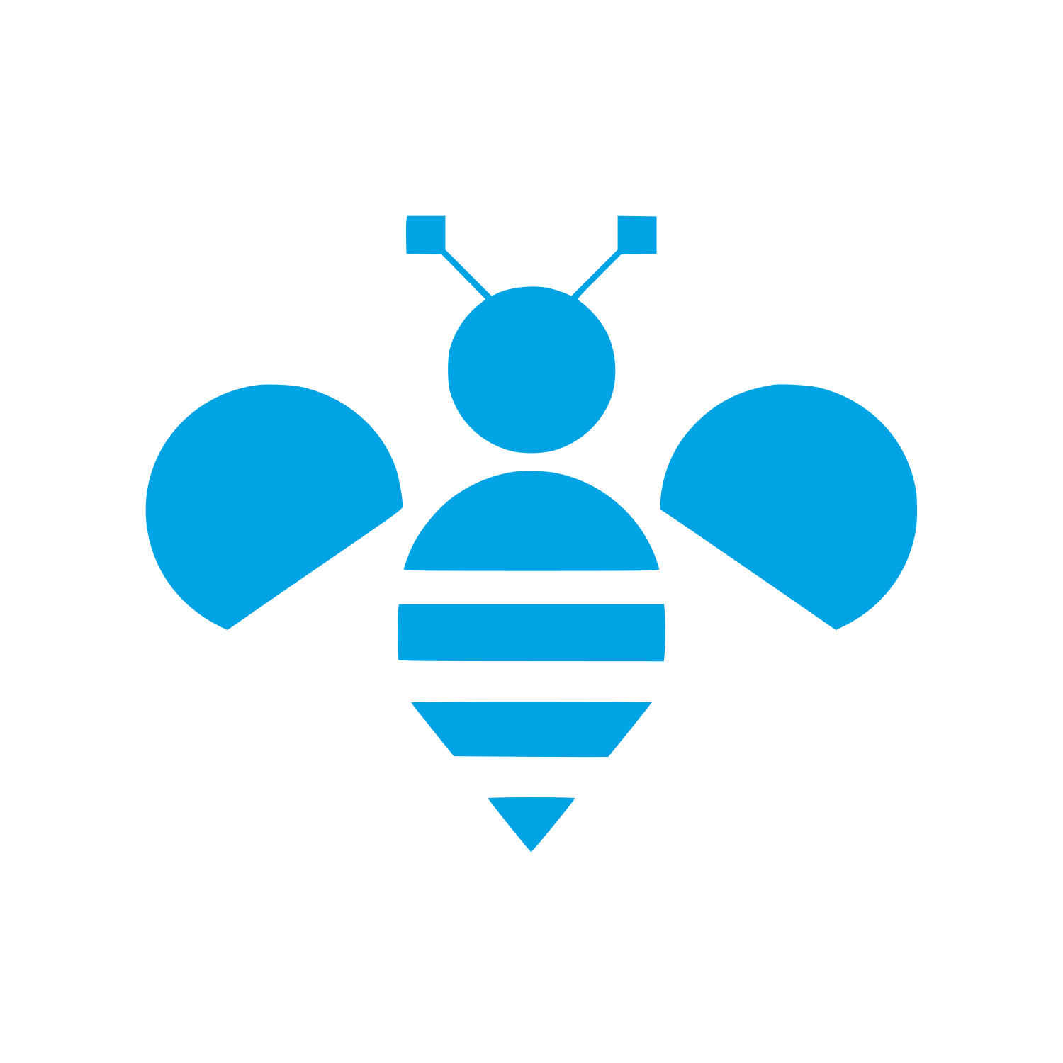 Geometric Bee Logo #00a3e4
