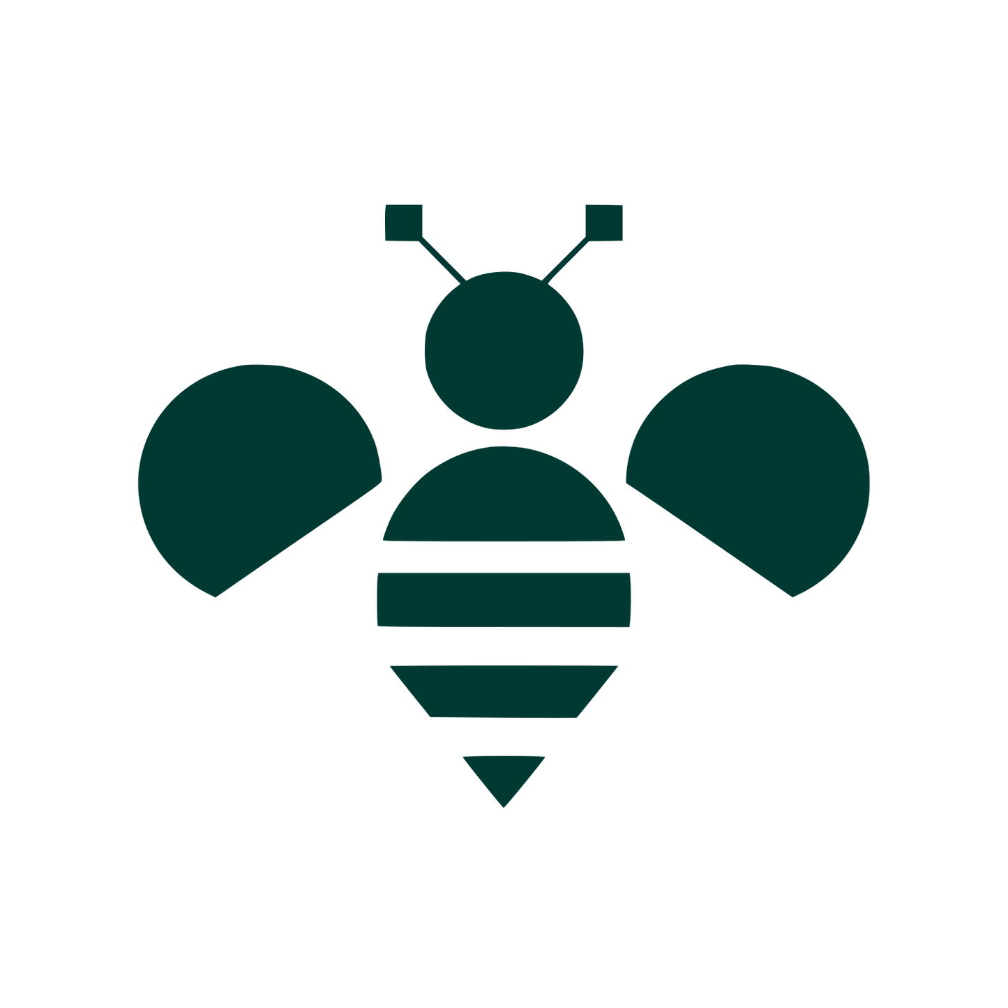 Geometric Bee Logo #003932