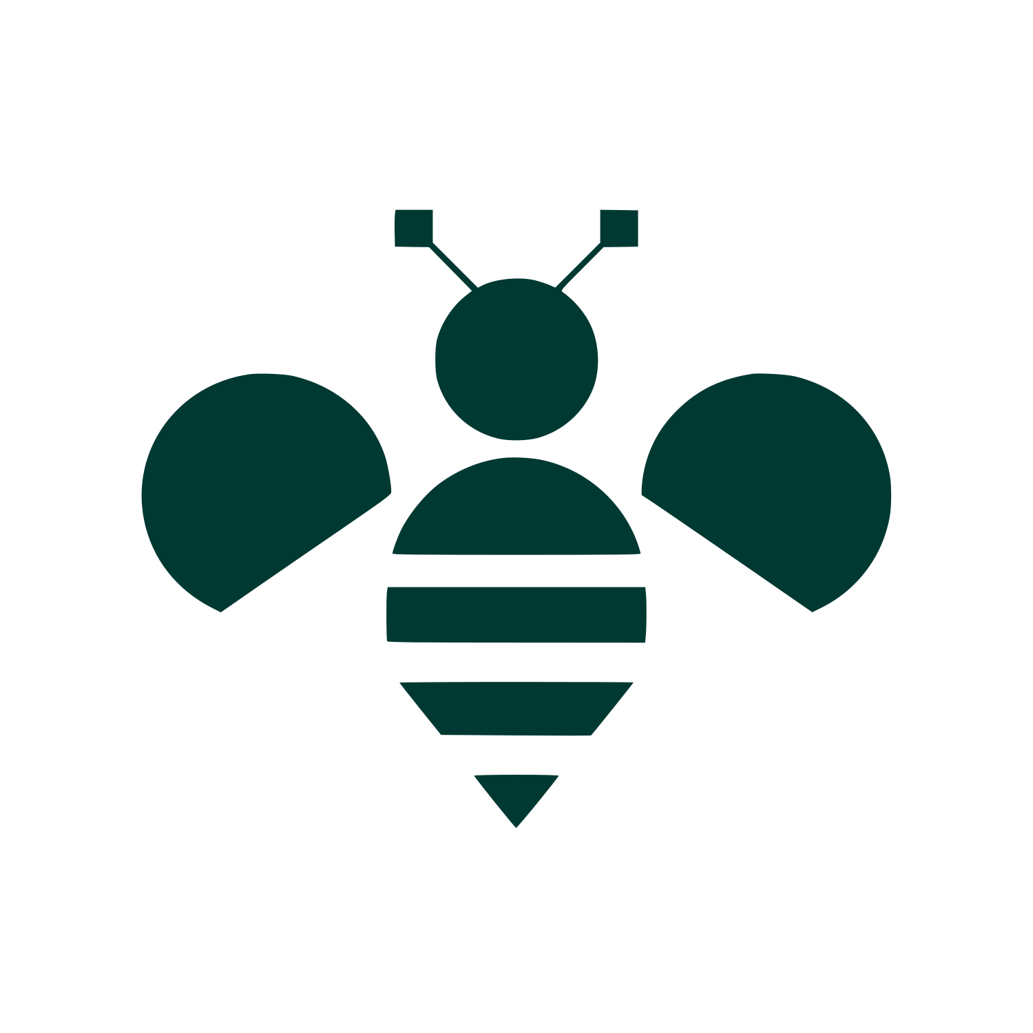 Geometric Bee Logo #003932
