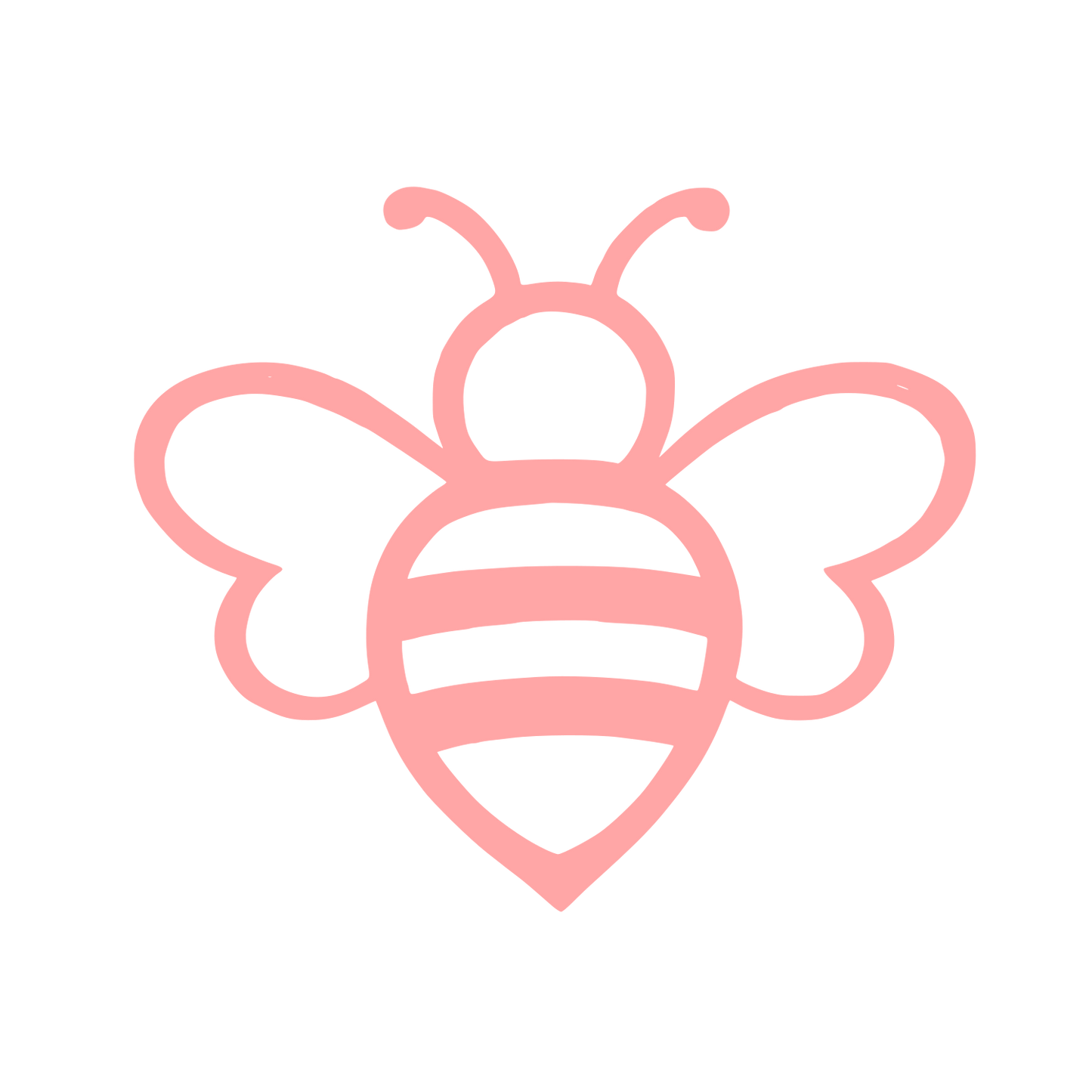 Outline Bee Logo #ffa6a6