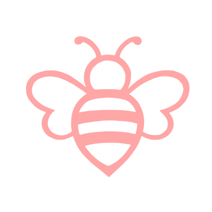 Outline Bee Logo #ffa6a6