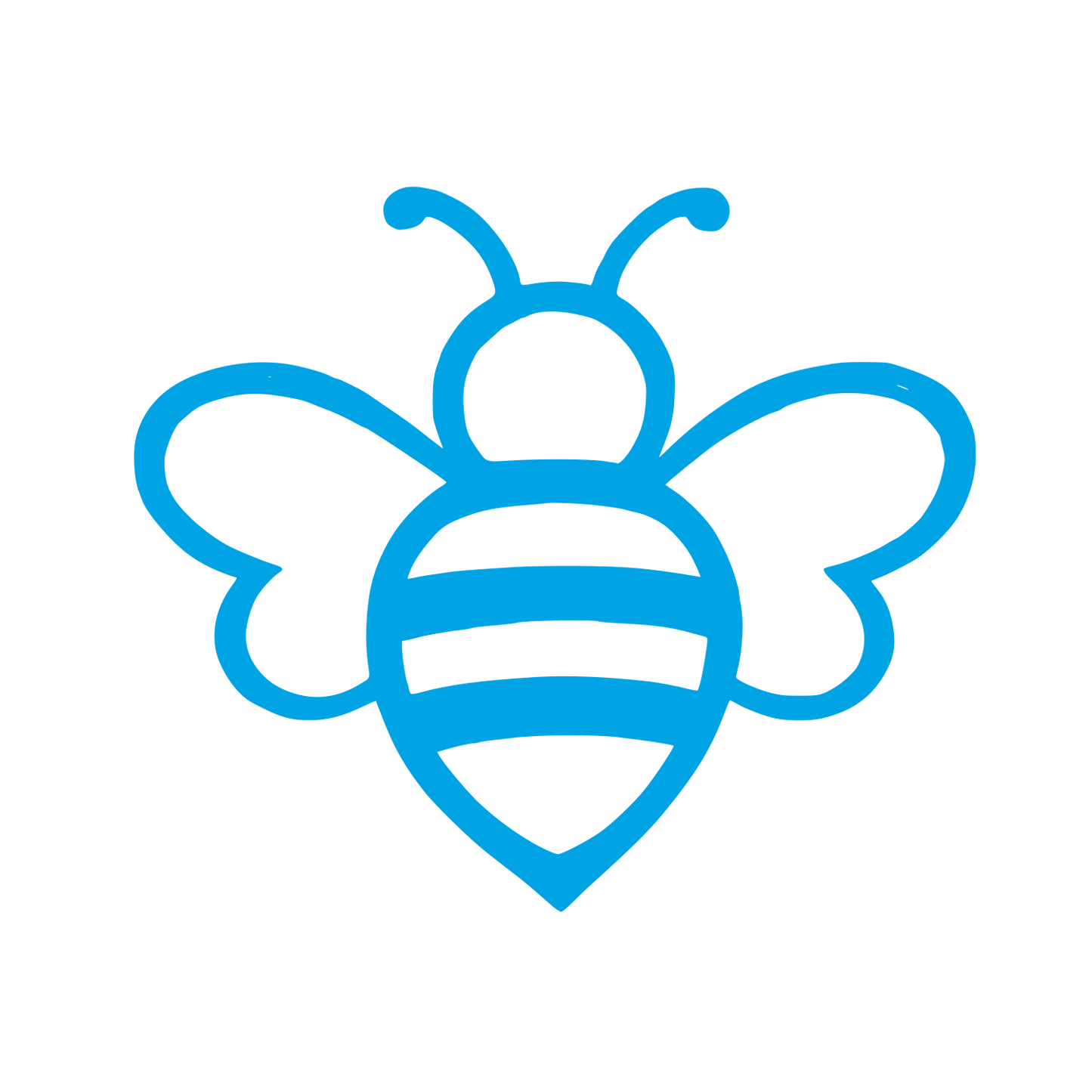 Outline Bee Logo #00a3e4