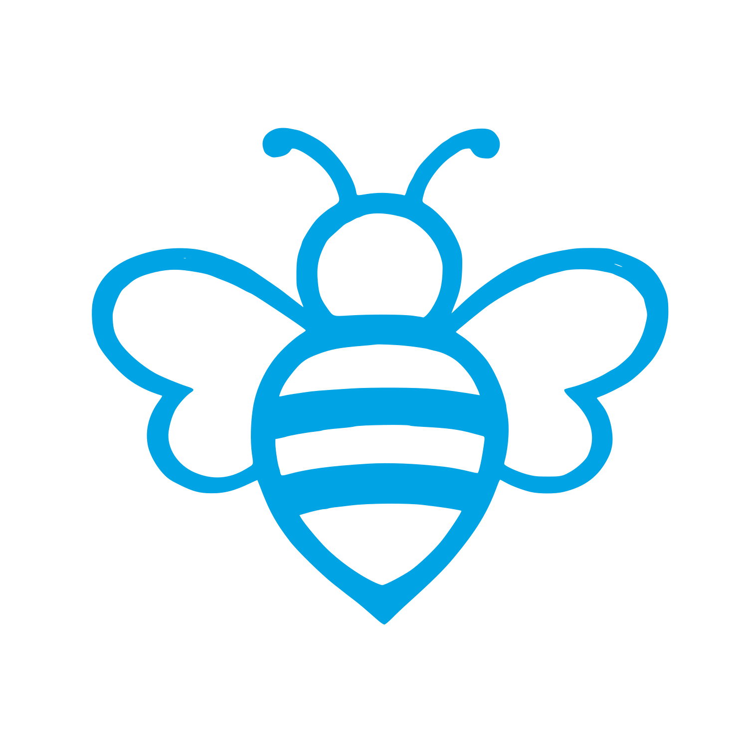 Outline Bee Logo #00a3e4