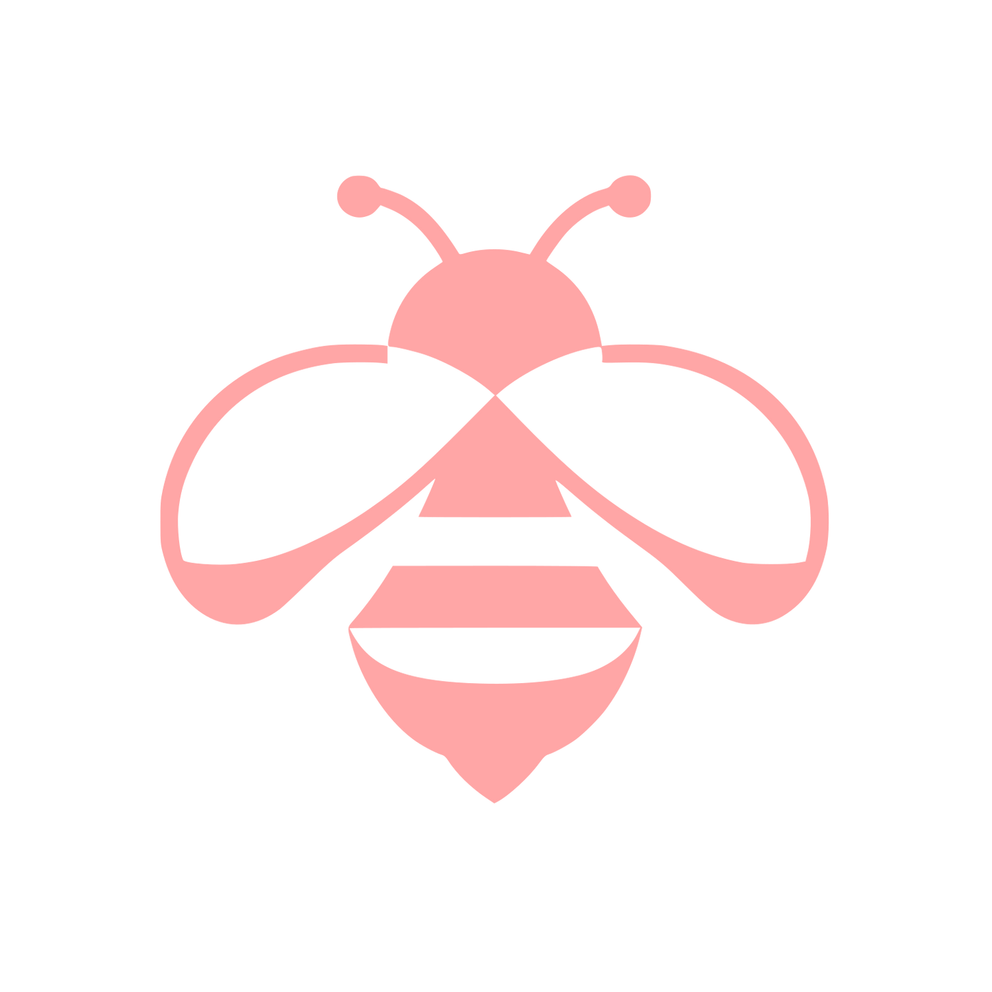 Minimalist Bee Logo #ffa6a6