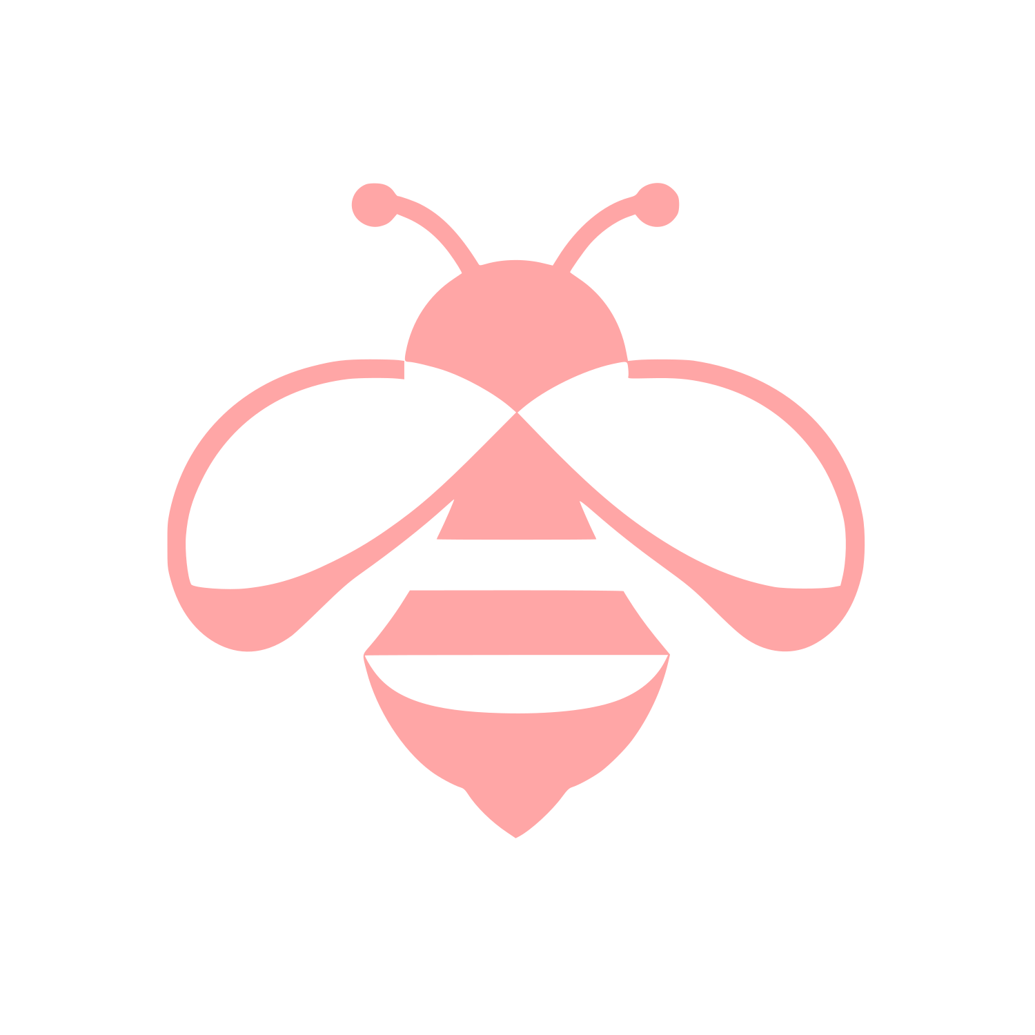 Minimalist Bee Logo #ffa6a6