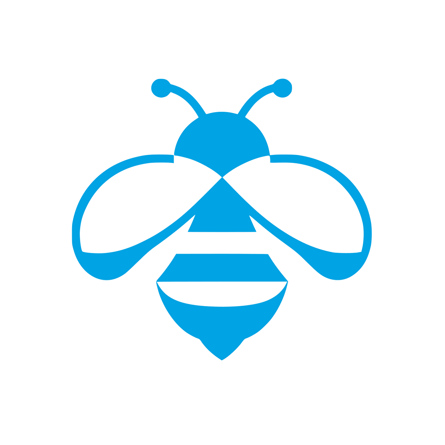 Minimalist Bee Logo #00a3e4