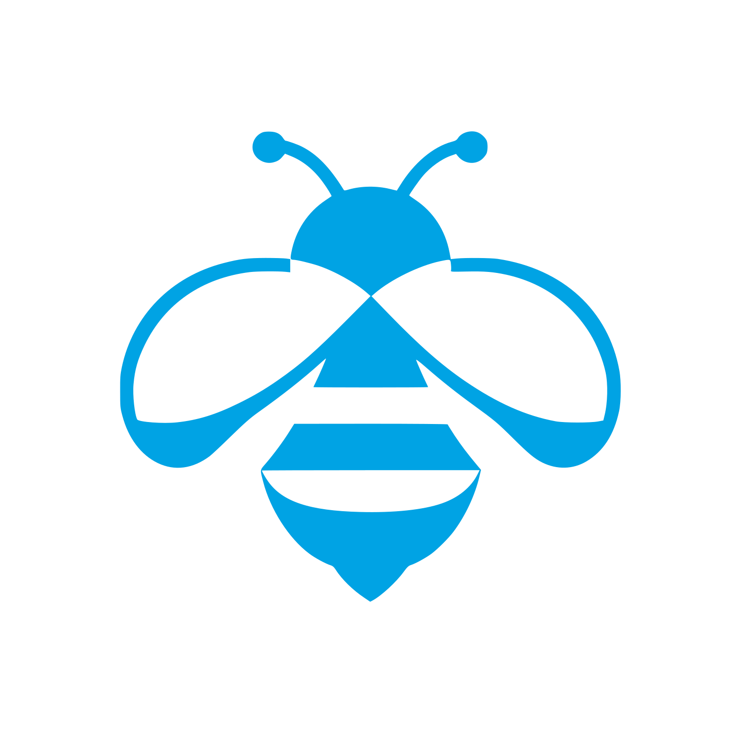 Minimalist Bee Logo #00a3e4
