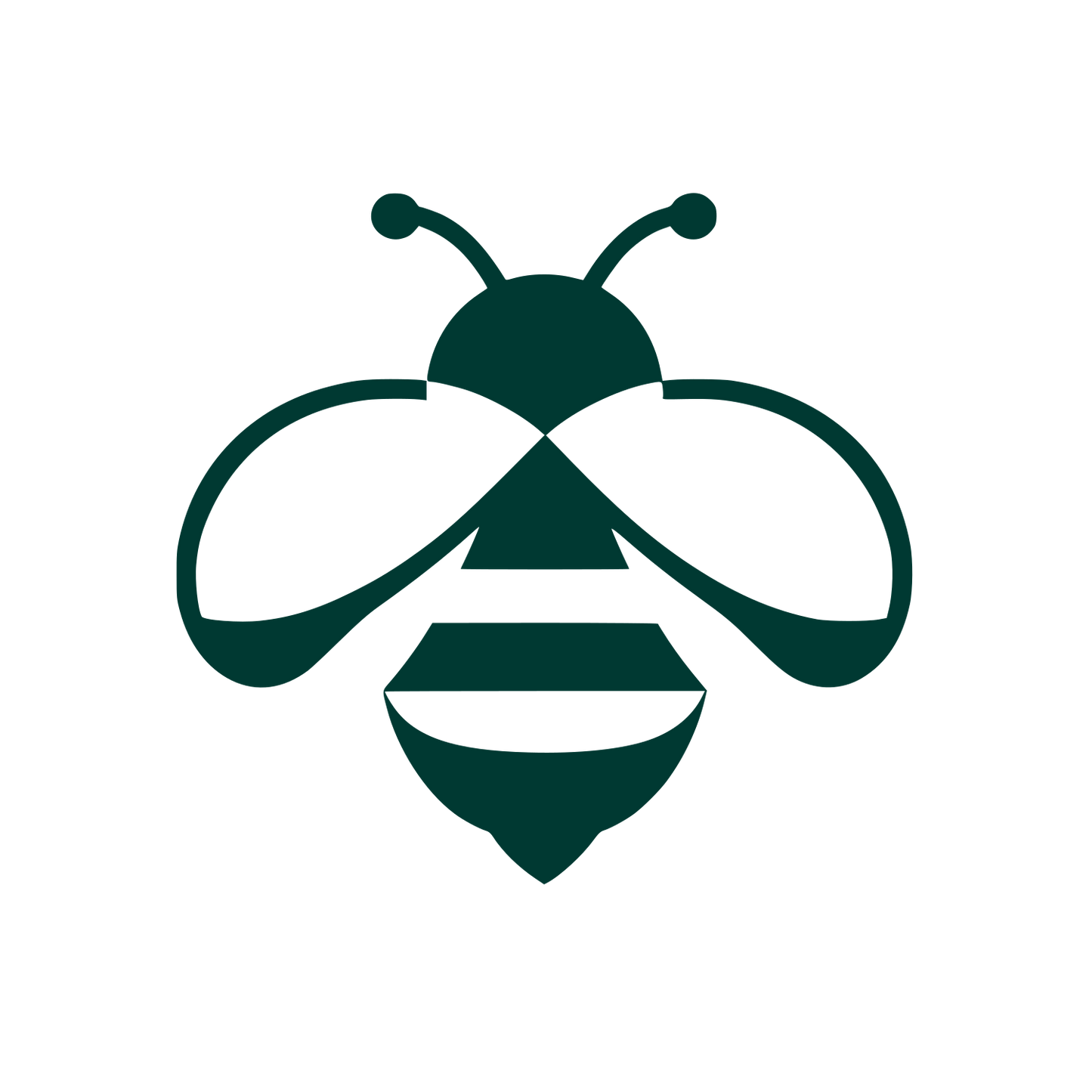 Minimalist Bee Logo #003932