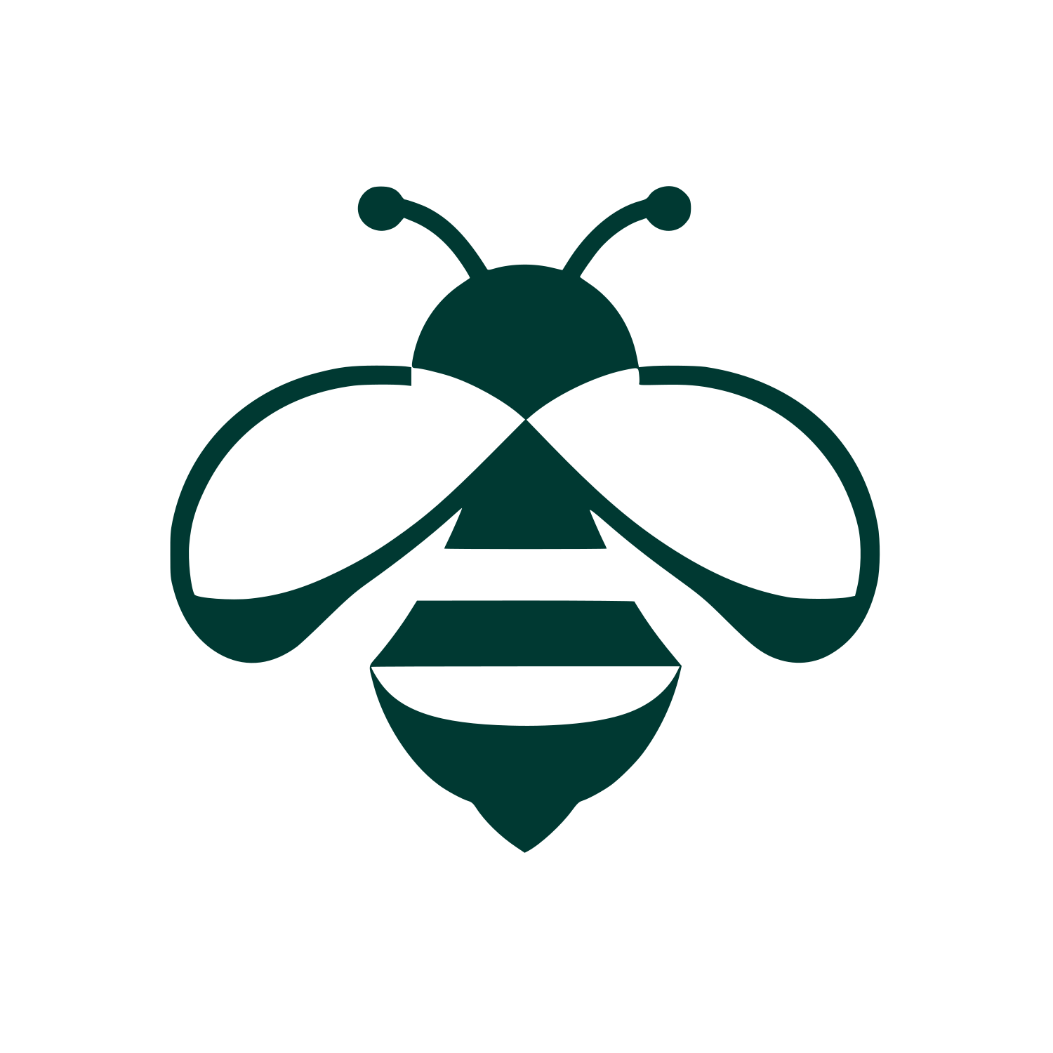 Minimalist Bee Logo #003932