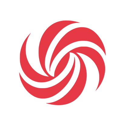 Radial Burst Spiral Logo #E63946