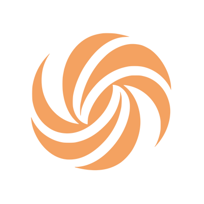 Radial Burst Spiral Logo #F4A261