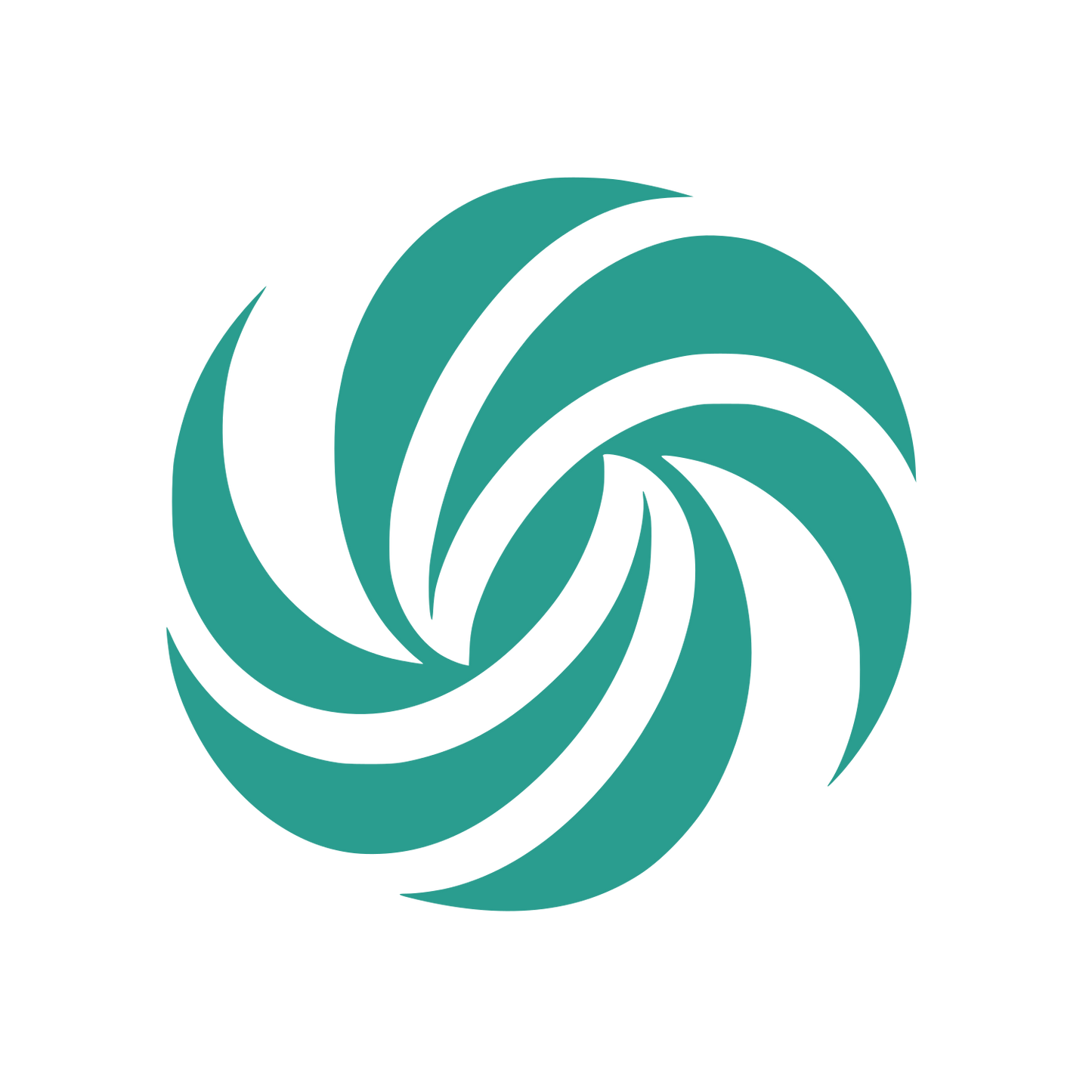 Radial Burst Spiral Logo #2A9D8F