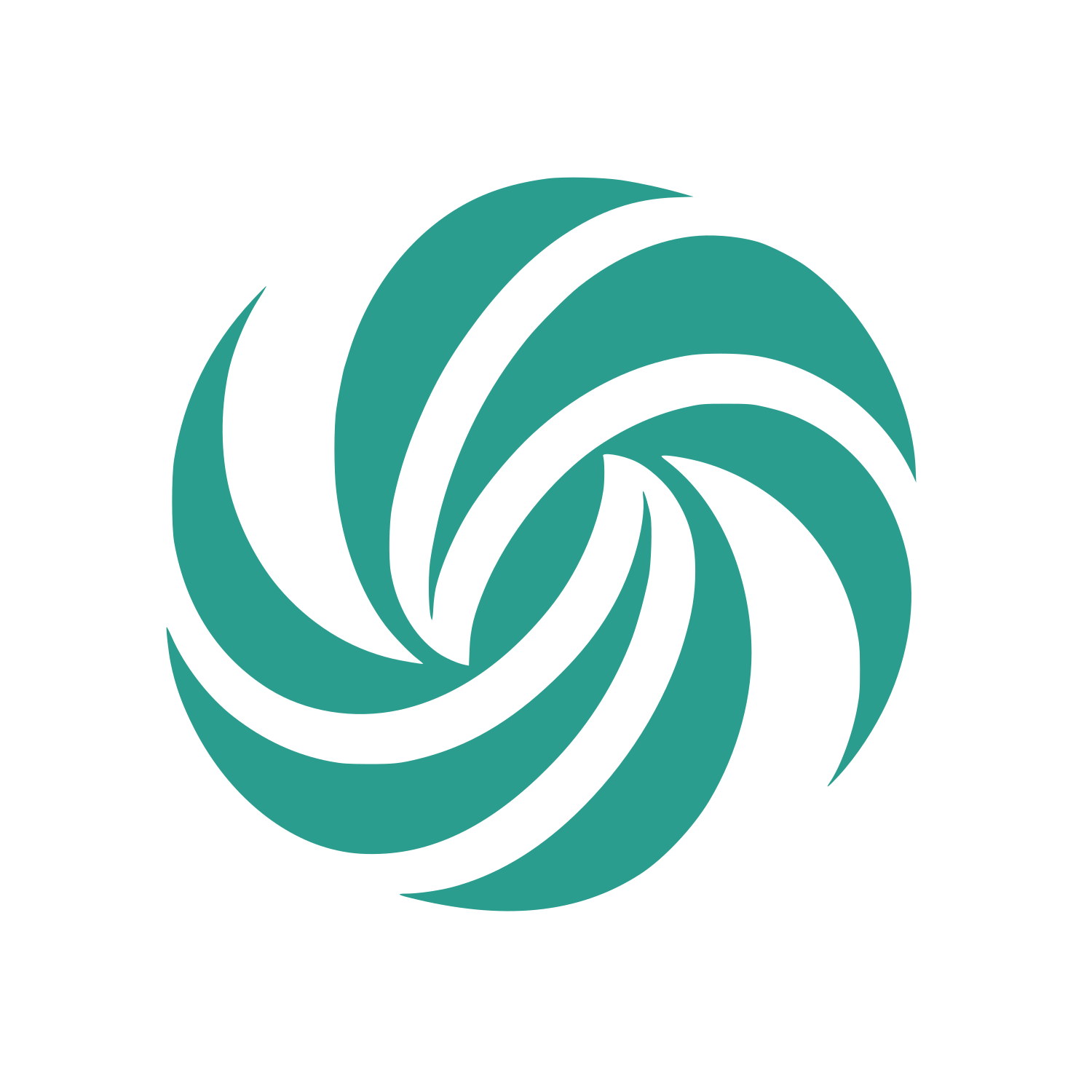 Radial Burst Spiral Logo #2A9D8F