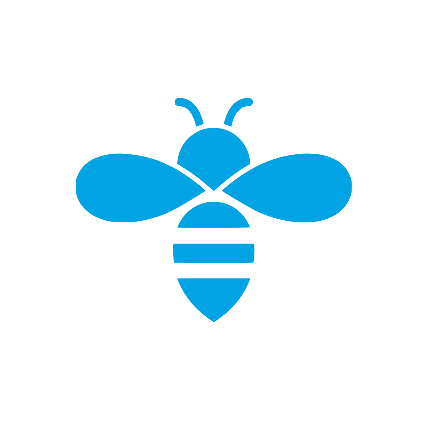 Minimalist Bee Logo #00a3e4