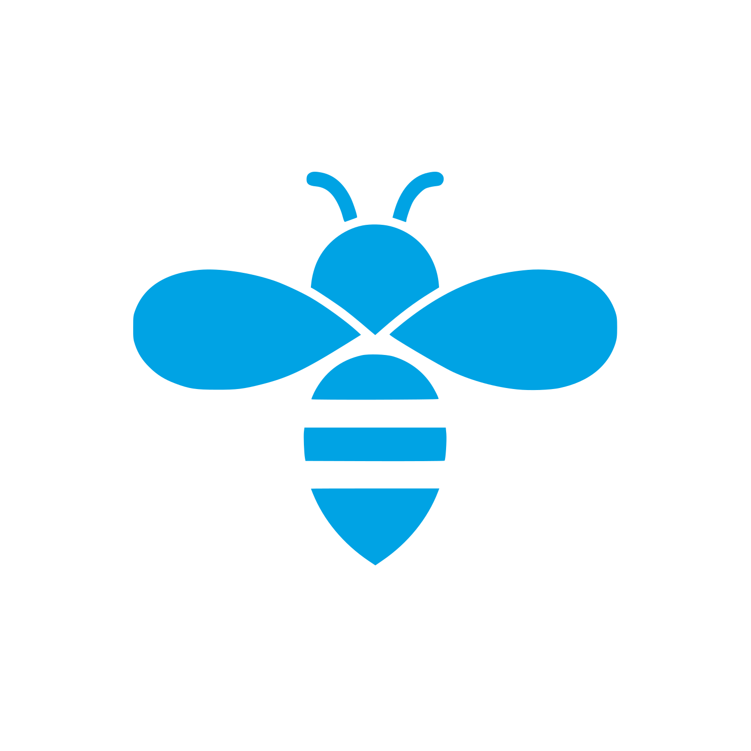 Minimalist Bee Logo #00a3e4