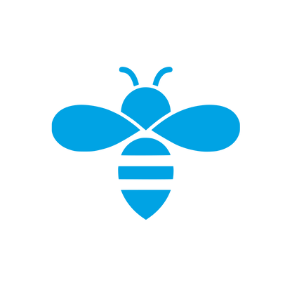 Minimalist Bee Logo #00a3e4