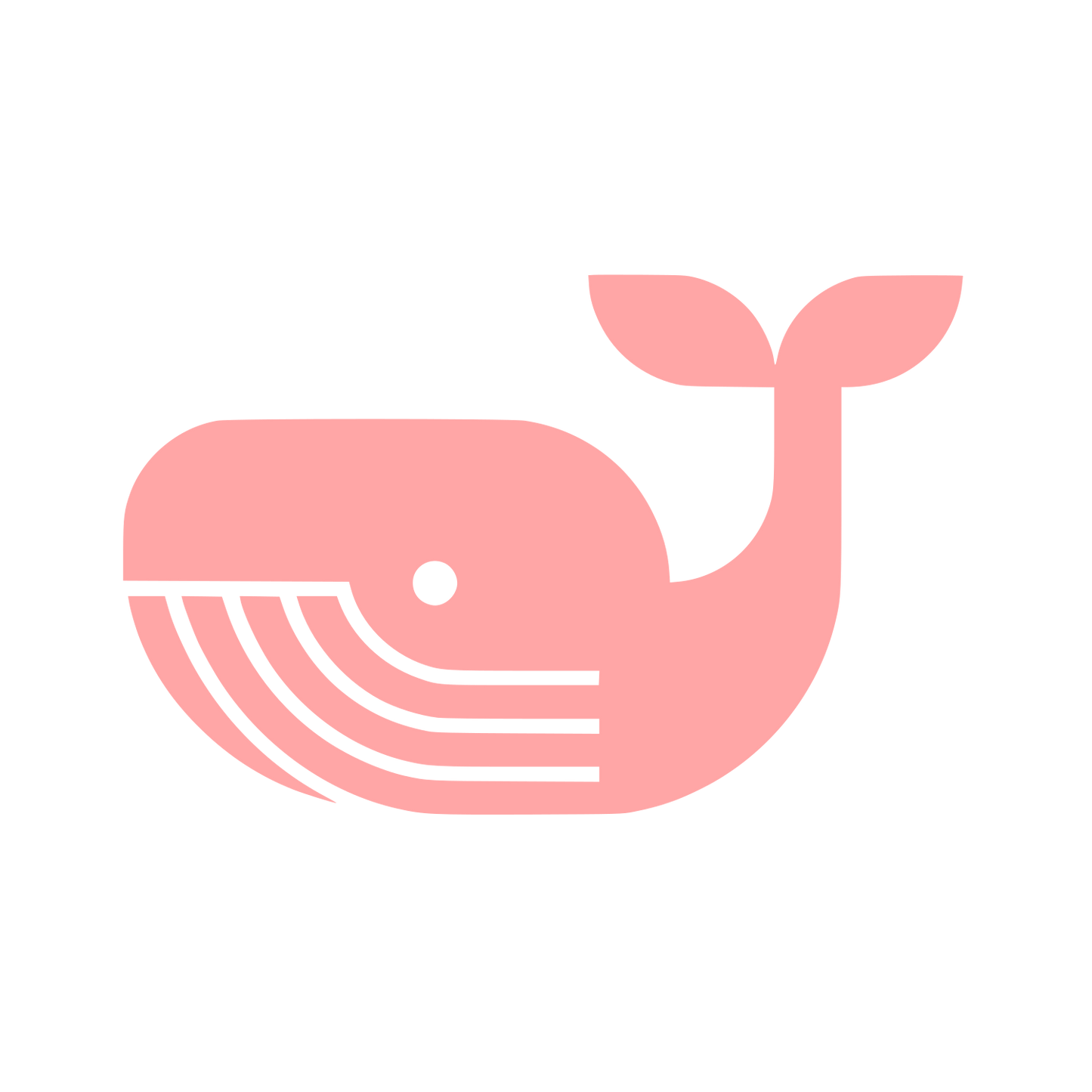Striped Whale Logo #ffa6a6