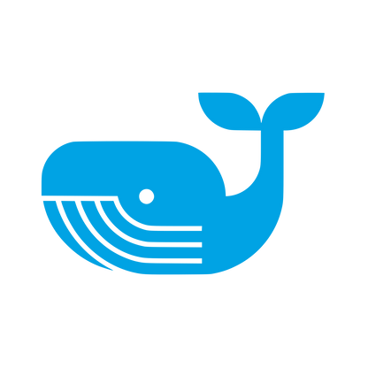 Striped Whale Logo #00a3e4
