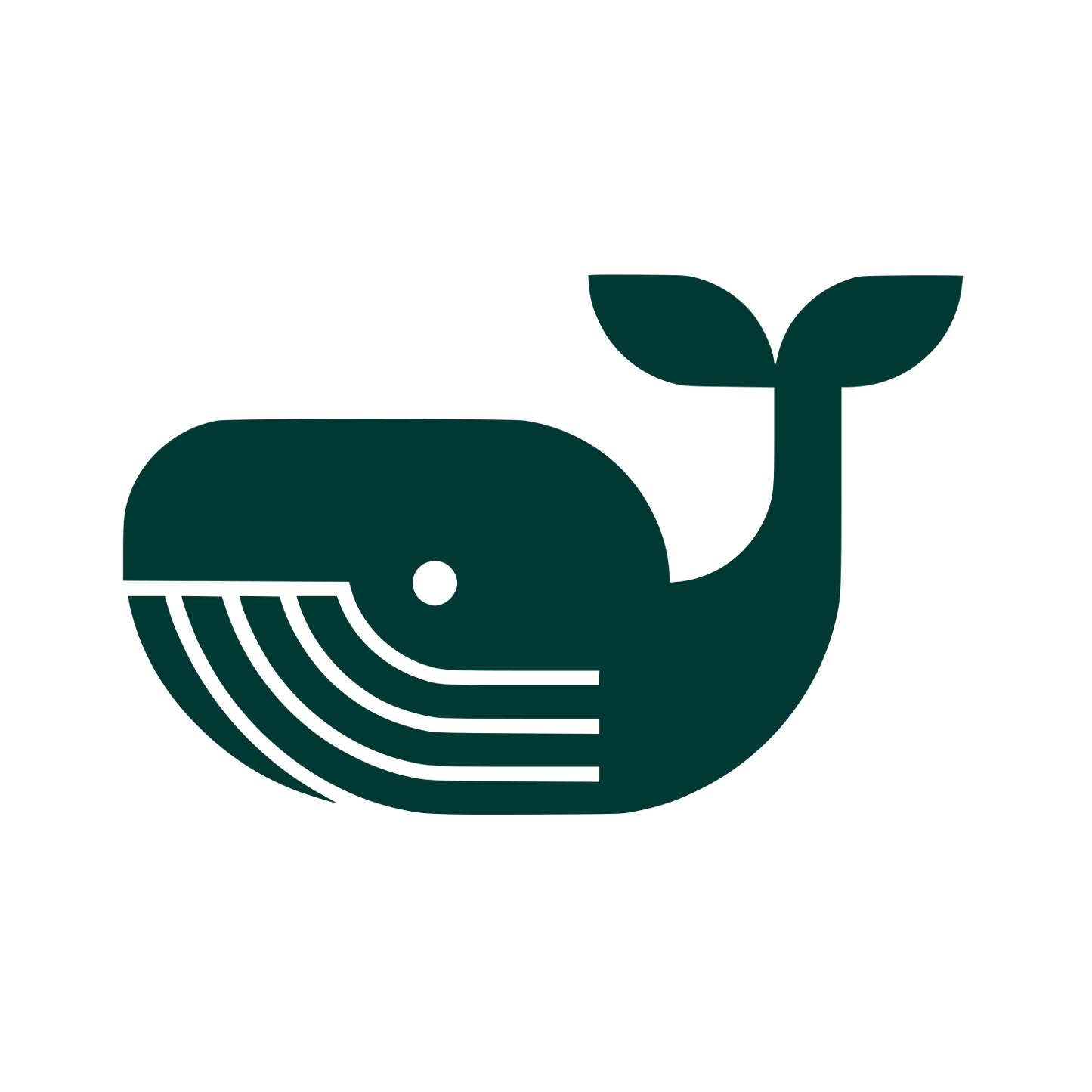 Striped Whale Logo #003932